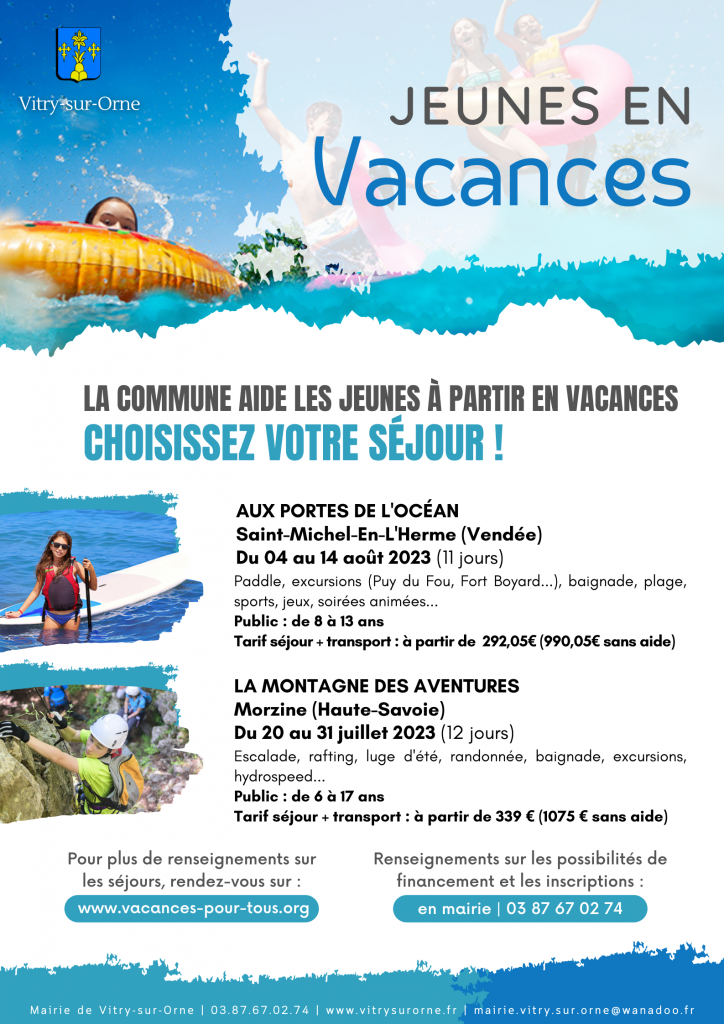 vacances jeunes 2023 AFFICHE